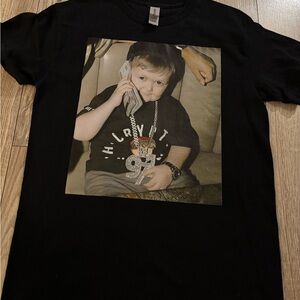 Black Graphic Tee with Bold Design